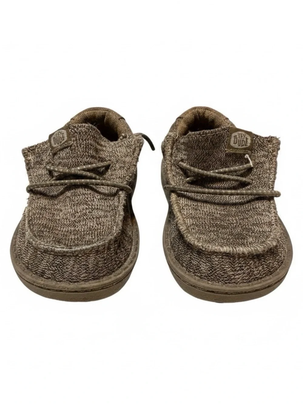 Hey Dude Kids Taupe Knit Slip-On Moccasins